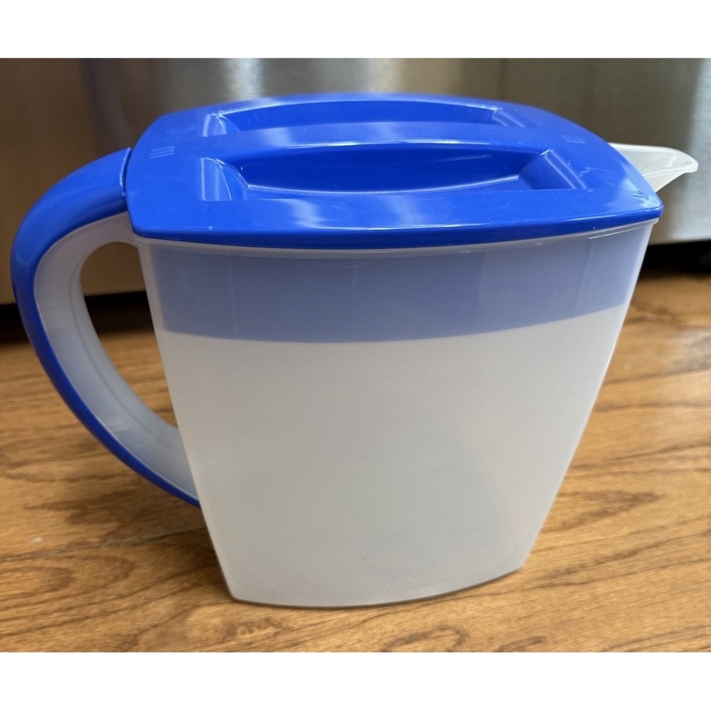 Mr. Coffee Iced Tea Maker Replacement 3 Quart Pitcher Blue Lid Rectangular TM75 - Picture 4 of 6